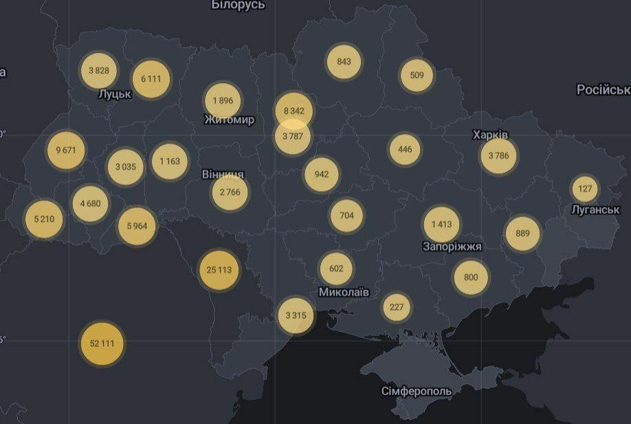 В Украине за сутки +1112 инфицированных коронавирусом