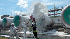 Спасатели провели совместные учения на объекте АО «Укрзализныця» в Лозовой