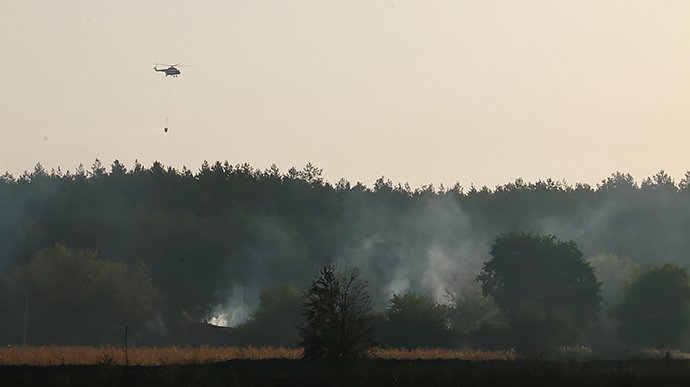 На Харківщині загасили масштабну пожежу