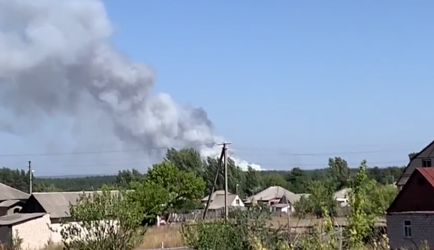 На Харьковщине горит лес под Чугуевом (видео)