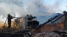 Спасателям удалось уберечь от огня жилой дом (фото)