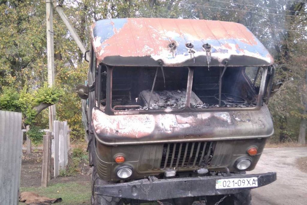Рятувальники загасили палаючий «ГАЗ66»