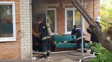 Под Харьковом горел частный дом (фото)