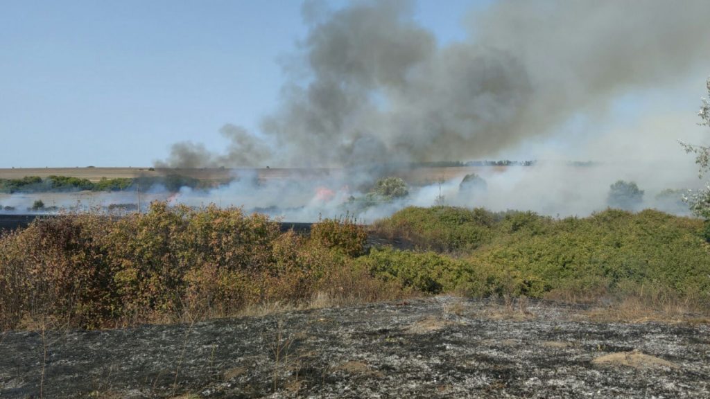 Масштабна пожежа сталася під Вовчанськом