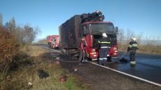 Изюмские спасатели потушили грузовик с 13 тоннами замороженной рыбы (фото)