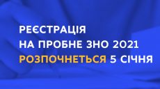 Регистрация на пробное ВНО 2021 начнется 5 января