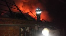 В Валковском районе спасатели потушили пожар на территории домовладения (фото)