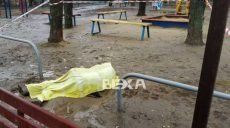 В Харькове на детской площадке лежит мертвый человек (фото)