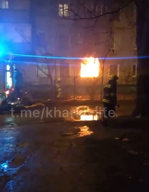 Пожар в районе поселка Герцена: людей эвакуировали через окна (видео)
