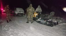 Нарушитель пытался пересечь границу между Россией и Украиной на ворованом снегоходе (фото, видео)