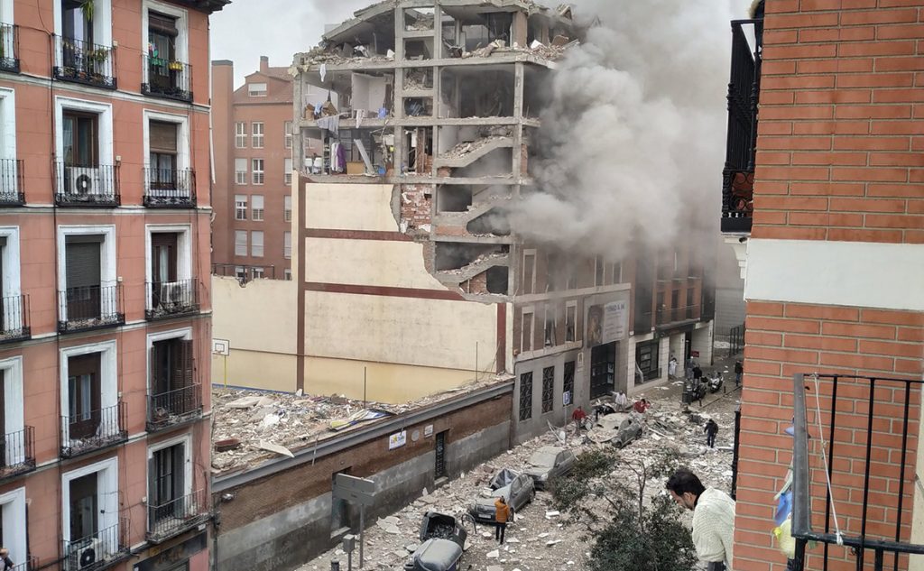 В Мадриде прогремел взрыв (видео)