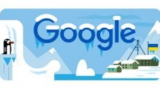 Корпорация Google создала дудл в честь украинской станции «Академик Вернадский»