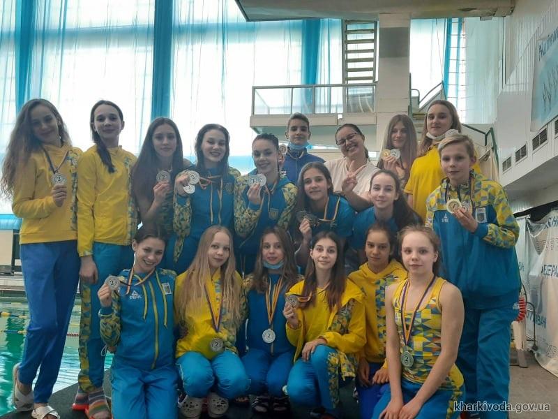 Юные синхронистки Харьковщины завоевали на чемпионате Украины девять золотых медалей