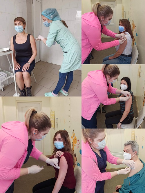 Сотрудники Харьковского лабцентра вакцинировались от COVID-19 (фото)