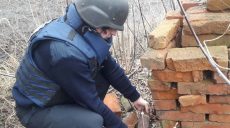 На Харьковщине во дворе частного дома нашли снаряд (фото)
