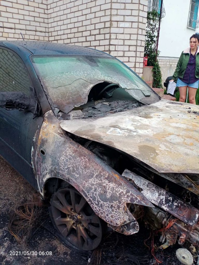 В Харькове горела Mazda3