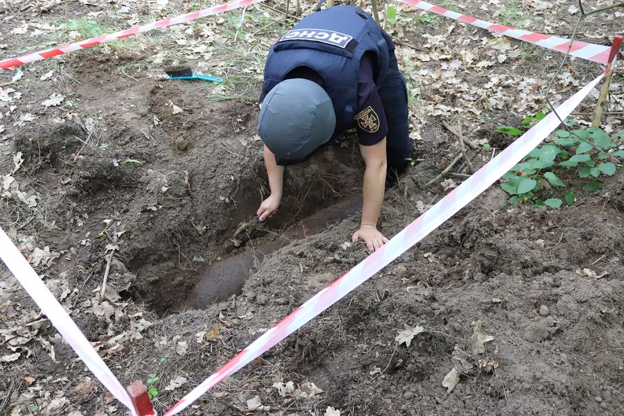 В Харьковской области возле дачных домов нашли 250-килограммовую бомбу (фото)