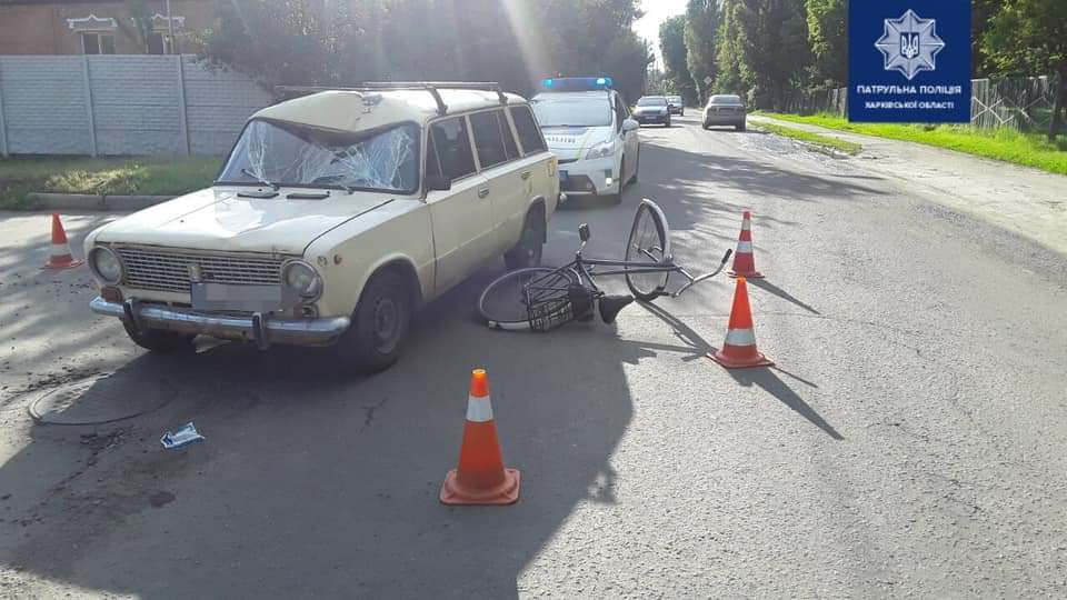 В Харькове пьяный водитель ВАЗа протаранил велосипедиста