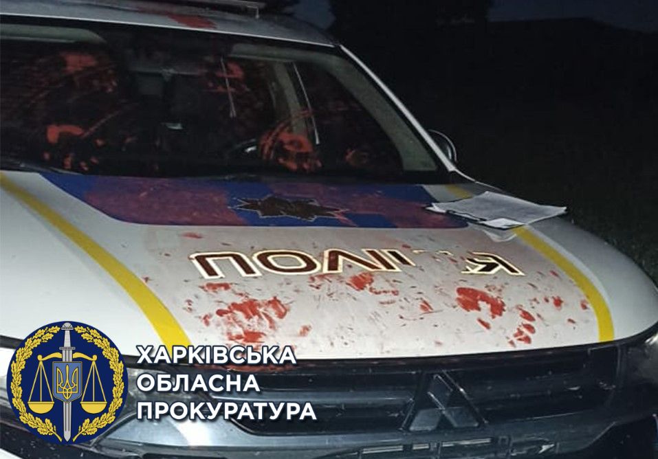 Залез на полицейскую машину и ударил «копа» — на Харьковщине хулигана отправили в СИЗО (фото, видео)