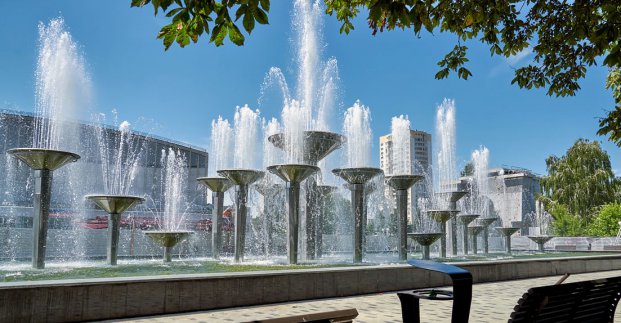 В Харькове заработал Олимпийский фонтан