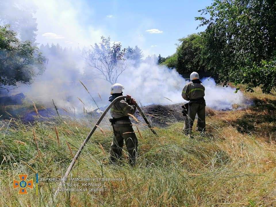 Более 22-х гектаров сухой травы и ветвей выгорело в лесах и полях Харьковщины за сутки