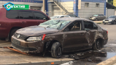 В Харькове машина перевернулась на крышу и пролетела несколько десятков метров (фото, видео)