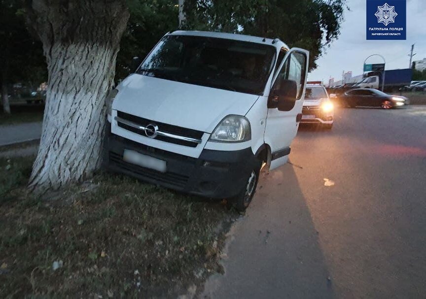 В Харькове автомобиль снялся с ручника и врезался в дерево (фото)