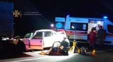 Под Харьковом легковушка врезалась в КамАЗ: водитель погиб, женщина и двое детей – в больнице (фото)