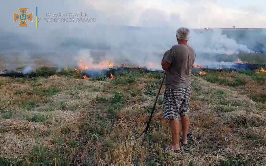 На Харьковщине арендатора поймали на поджоге (фото)