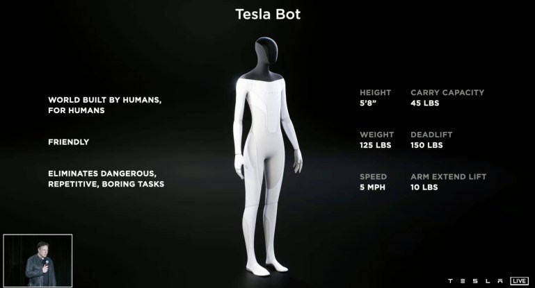 Илон Маск готовится представить человечеству нового робота — гуманоида Tesla Bot (видео)