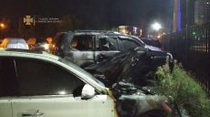 Ночью в Харькове на парковке сгорел автомобиль (фото)