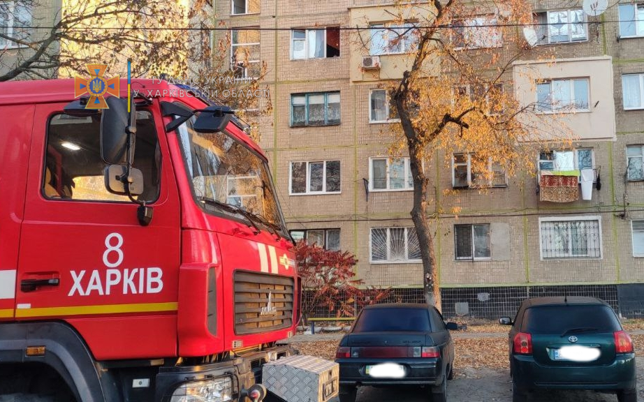 Спасателям пришлось выводить жильцов горящего дома в масках защиты дыхания