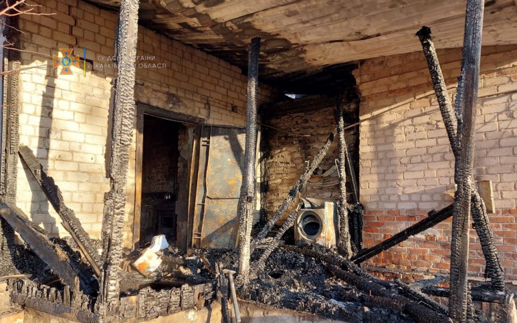 На Харьковщине на пожаре пострадал домовладелец