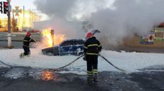 На Харьковщине Ford загорелся во время движения (фото)