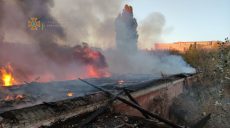 В Харькове сгорела «заброшка» (фото)