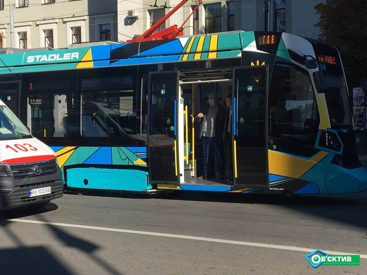 Новый трамвай швейцарской фирмы "Stadler" презентовали в Харькове 