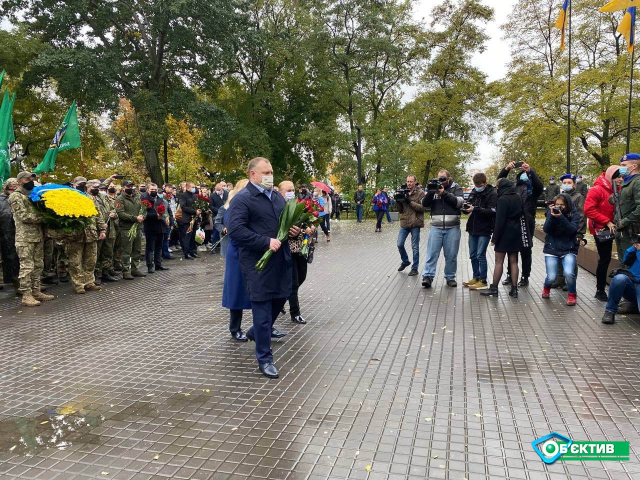 В Харькове на Покрову прошли мероприятия возле Монумента защитникам Украины