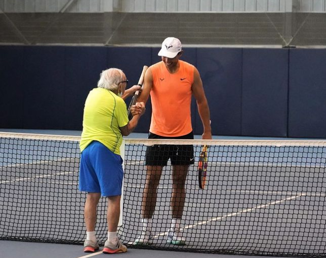 Самый пожилой теннисист Планеты из Харькова сыграл с третьей ракеткой мира Рафаэлем Надалем