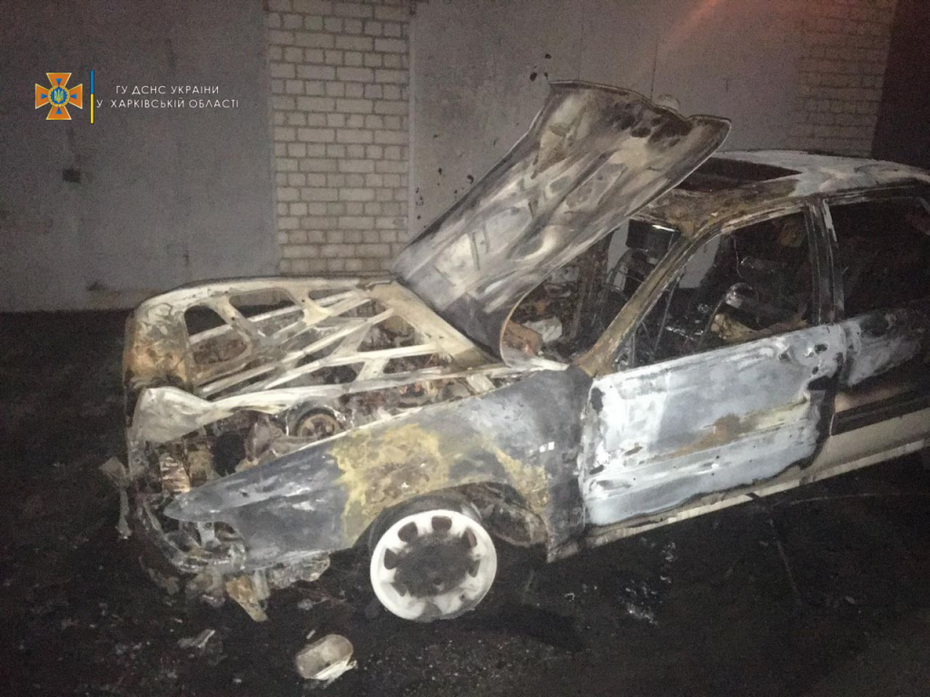 Спасатели потушили горевший в Киевском районе автомобиль
