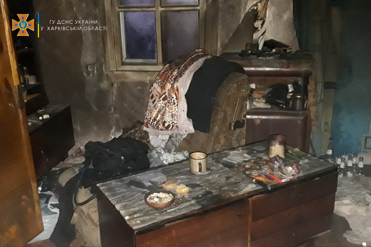 Отравление угарным газом и ожоги: в Харьковской области на пожаре пострадал хозяин квартиры (фото)