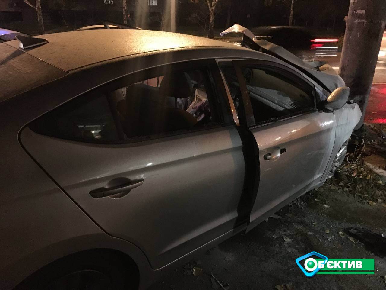В Харькове в результате ДТП погиб водитель Hyundai Elantra