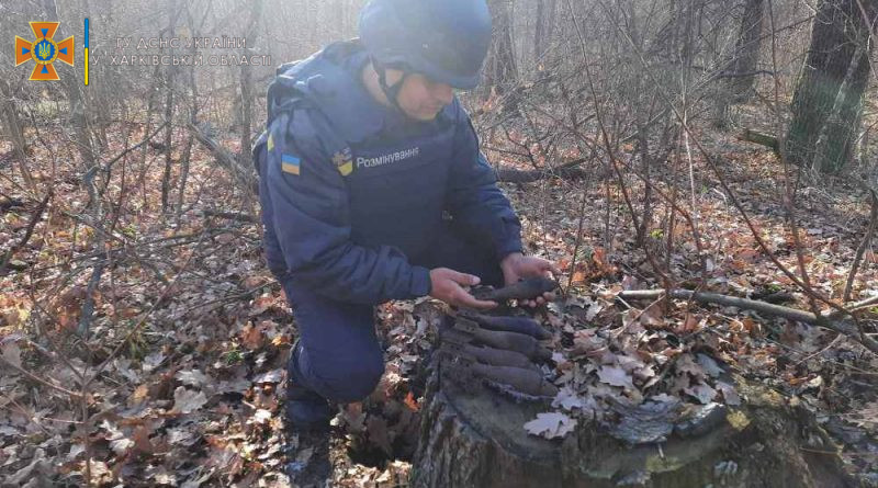 На Харьковщине в 400 метрах от трассы найдены снаряды