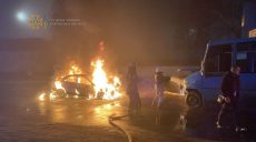 ДТП привело к пожару. Под Харьковом сгорел автомобиль (фоторепортаж)