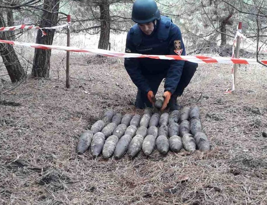 Жители села в Харьковской области нашли десятки старых мин (фото)