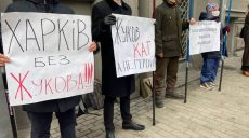«Жуков палач, а не герой»: харьковчане вышли на пикет под здание суда (фото)
