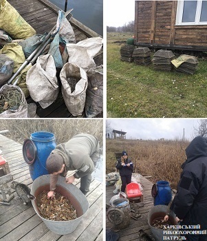 Местный житель на Харьковщине незаконно ловил раков (фото)