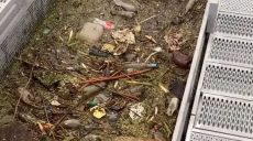 За 12 дней поверхность мусорного уловителя на реке Уды полностью заполнилась (видео)