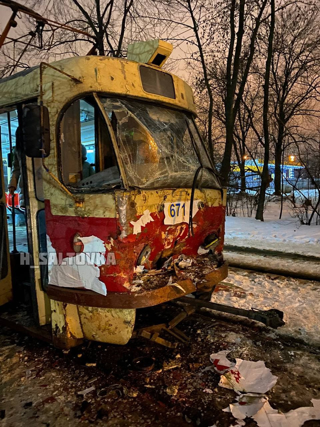 В Харькове столкнулись трамваи (фото)