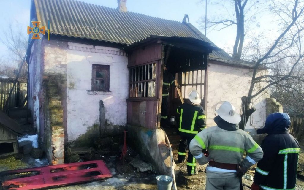 На Харьковщине на пожаре погибли отец и сын (фото)