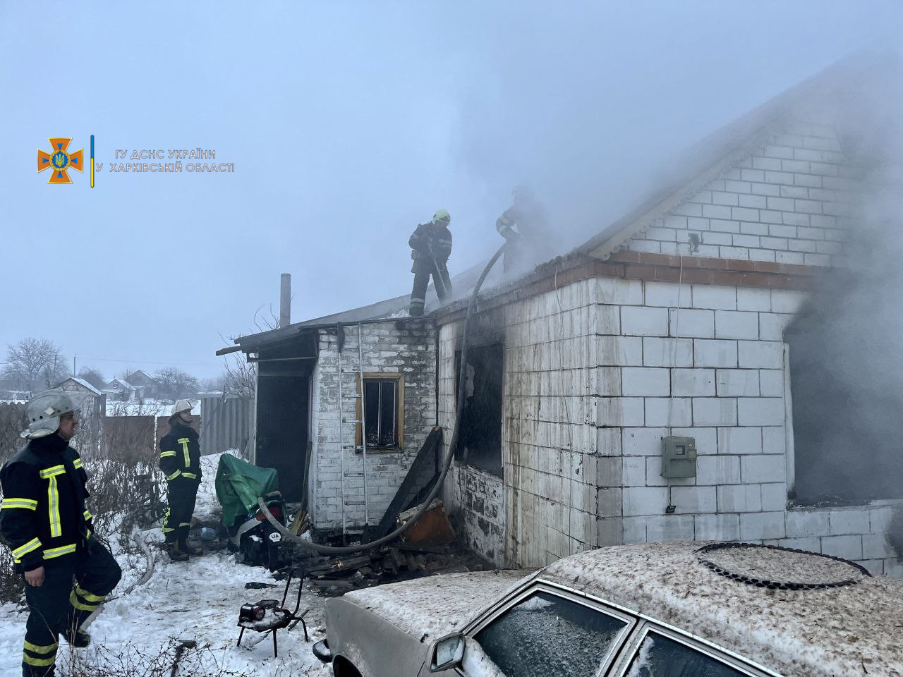 В Чугуевском районе во время пожара пострадал мужчина в возрасте 70 лет (фото)